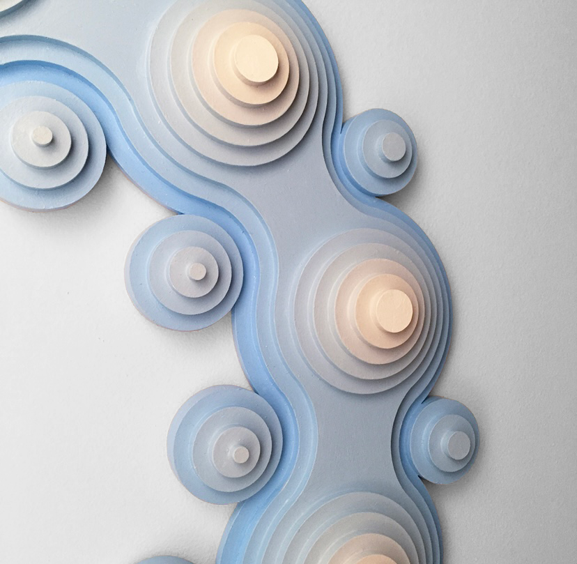 Cloud Wreath, Dimensional Wall Art