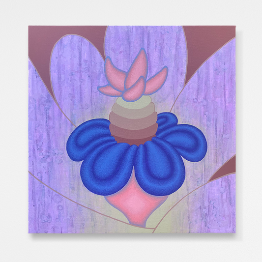 Mythical Flower Painting - Emergence - 12x12 Artwork