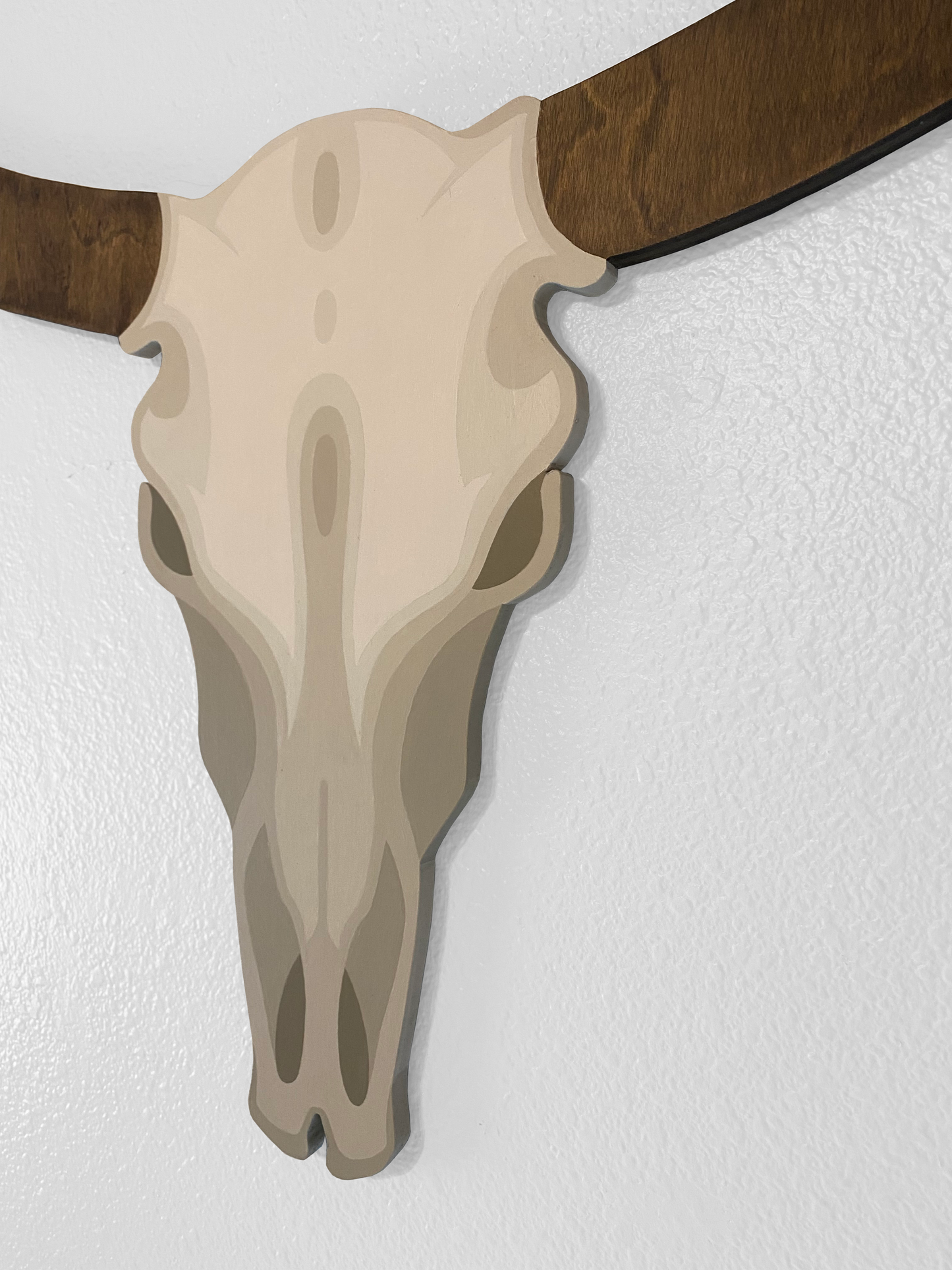 Texas Longhorn Wood Painting - Longhorn Skull - Original Art