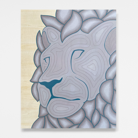 Surreal Lion Painting - Panthera Leo - 16x20 Artwork
