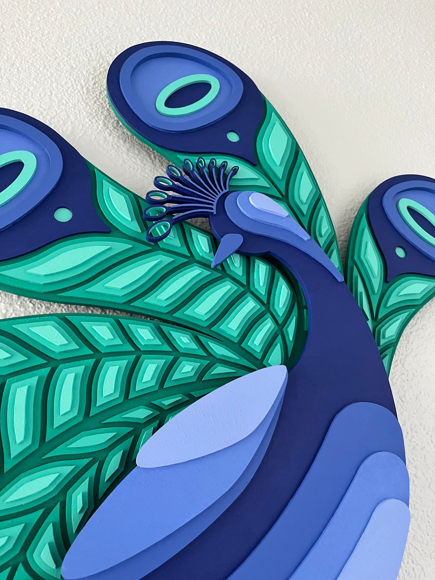 Peacock - Dimensional Wood Wall Sculpture