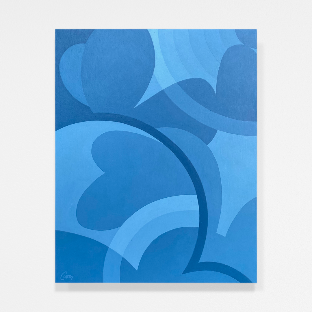 Abstract Sky Painting - A Chance Encounter - 11x14 Artwork