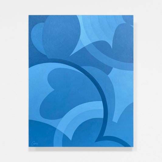 Abstract Sky Painting - A Chance Encounter - 11x14 Artwork