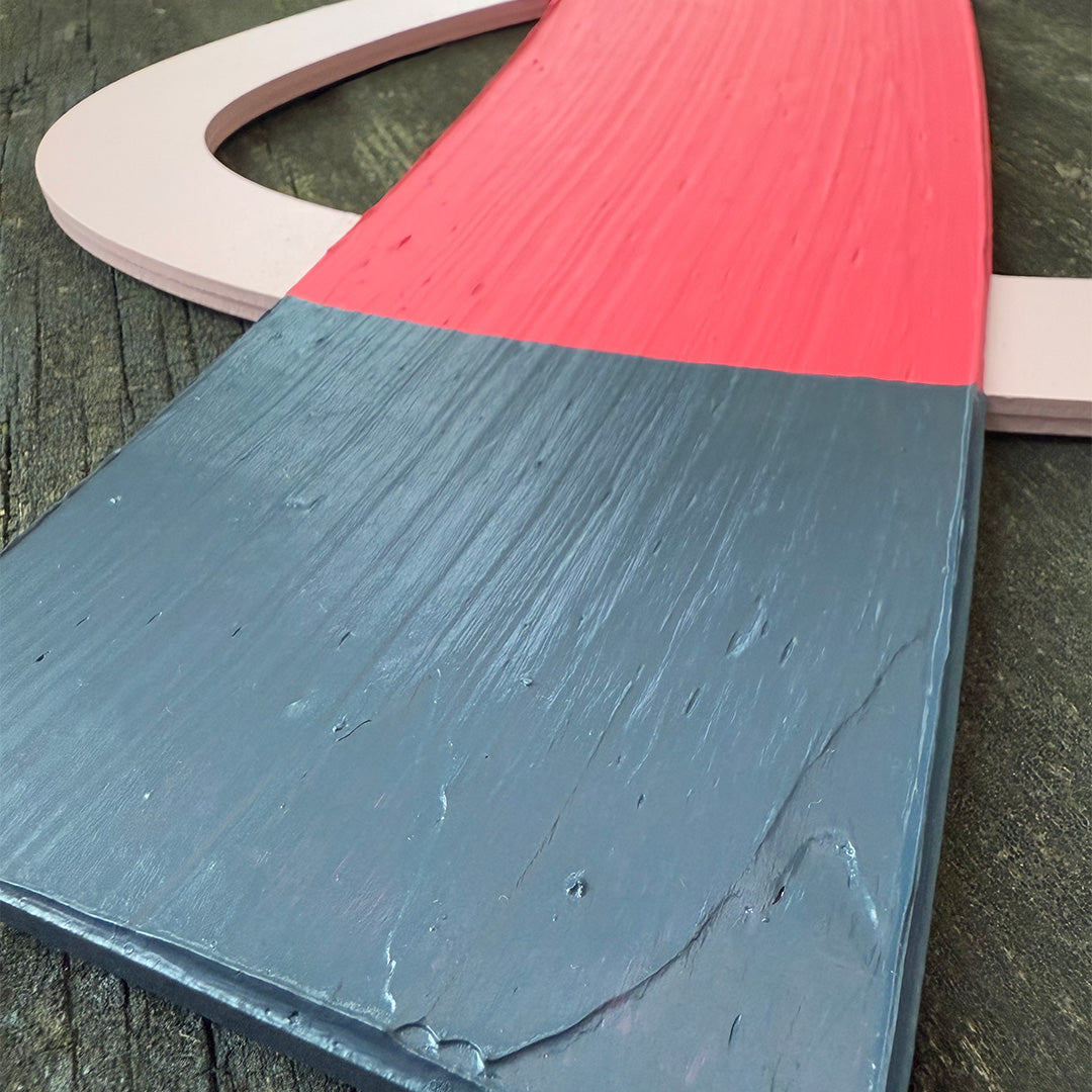 Abstract Texture Painting - Shortcut - 22x22 Wood Sculpture