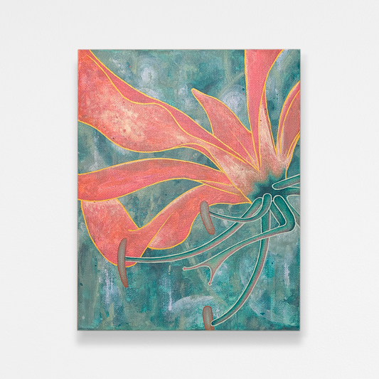 Flame Lily, 8x10 Original Art